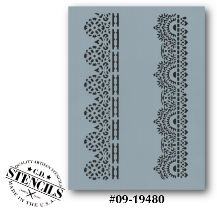 Lace Border Stencil #1