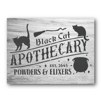 Black Cat Apothecary Stencil