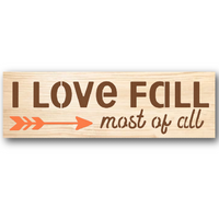 I Love Fall Most of All Stencil