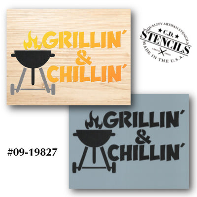Grillin' & Chillin' Stencil