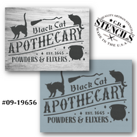 Black Cat Apothecary Stencil