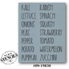 Garden Labels: Fruit & Veggies #2 Stencil