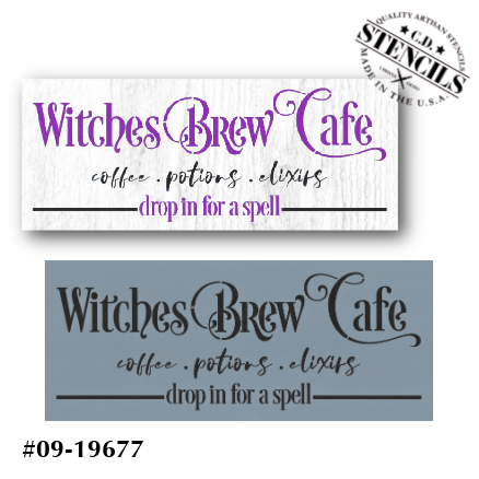 Witches Brew Cafe Stencil