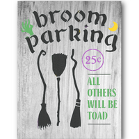 Broom Parking Stencil