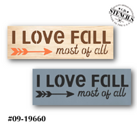 I Love Fall Most of All Stencil