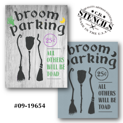 Broom Parking Stencil