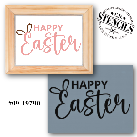 Happy Easter - Ears Stencil