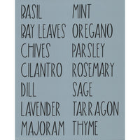 Garden Labels: Herbs Stencil