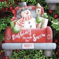 Snowman Truck Ornament