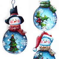 Snowman with Earmuffs Ornament