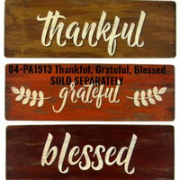 Thankful Grateful Blessed Stencil
