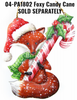 Foxy Candy Cane Ornament
