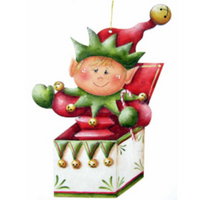 Elf in the Box Ornament