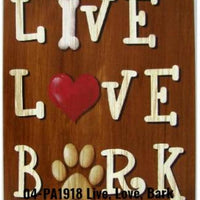 Live, Love, Bark Stencil