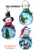Snowman with Santa Hat Ornament