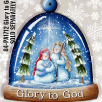Glory to God  Snowglobe Ornament