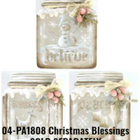 4-1/4" Squatty Mason Jar Ornament