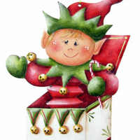 Elf in the Box Ornament Pattern