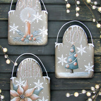 Vertical Oval Square Ornament