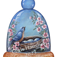 Spring Bluebird Border Stencil