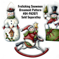 Rocking Horse Snowman Ornament