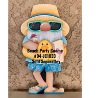 Beach Party Gnome Plaque