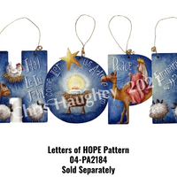 HOPE Letters Ornament 4 pc. Kit