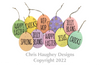 4" Oval Egg Ornament
