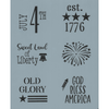 Word Blocks: July 4 Stencil