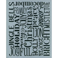 Christmas Words Stencil