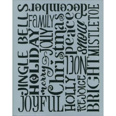 Christmas Words Stencil