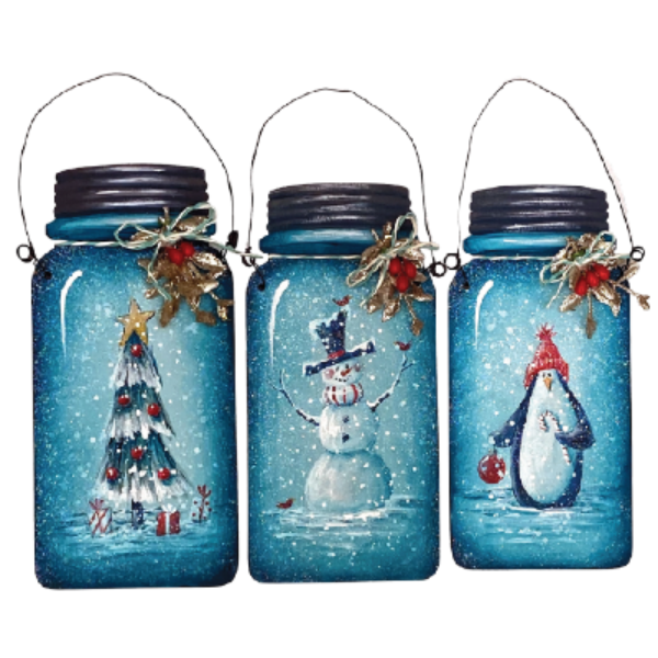 Jar Snow Globes Pattern by Chris Haughey