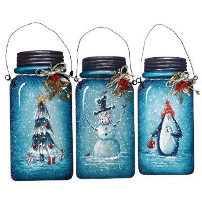 Jar Snow Globes Pattern by Chris Haughey