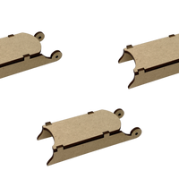 3-1/2 in. Mini Wooden Sled - Set of 3 Ornaments