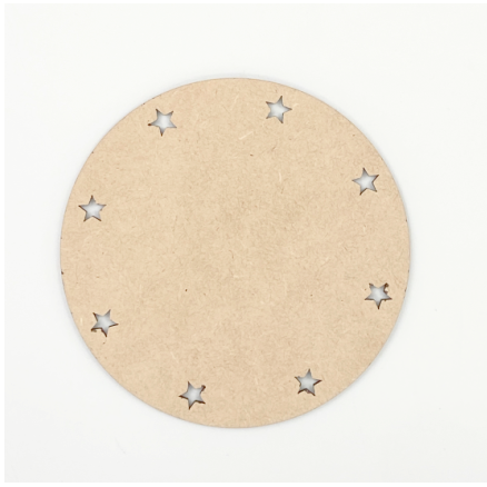 4" Round Star Border Ornament