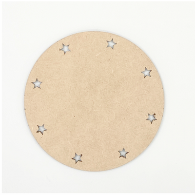 4" Round Star Border Ornament