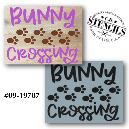 Bunny Crossing Stencil