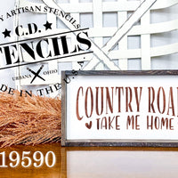 Country Roads Stencil