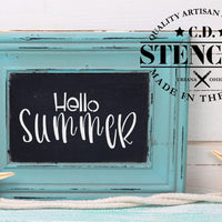 Hello Summer Stencil