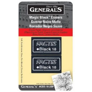Magic Black Erasers by General's 2 pack