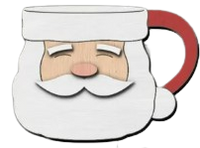 Santa Mug Ornament Tiered Tray Kit